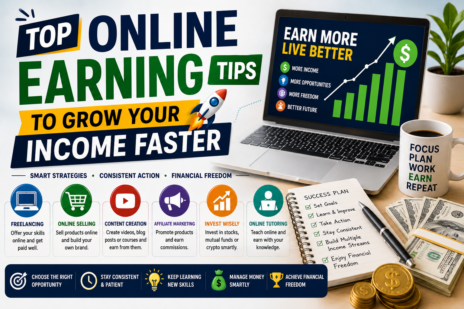 Top Online Earning Tips to Grow Your Income Faster